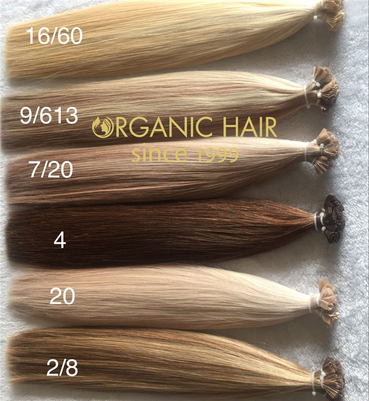Amazing color flat tip hair extensions  C75
